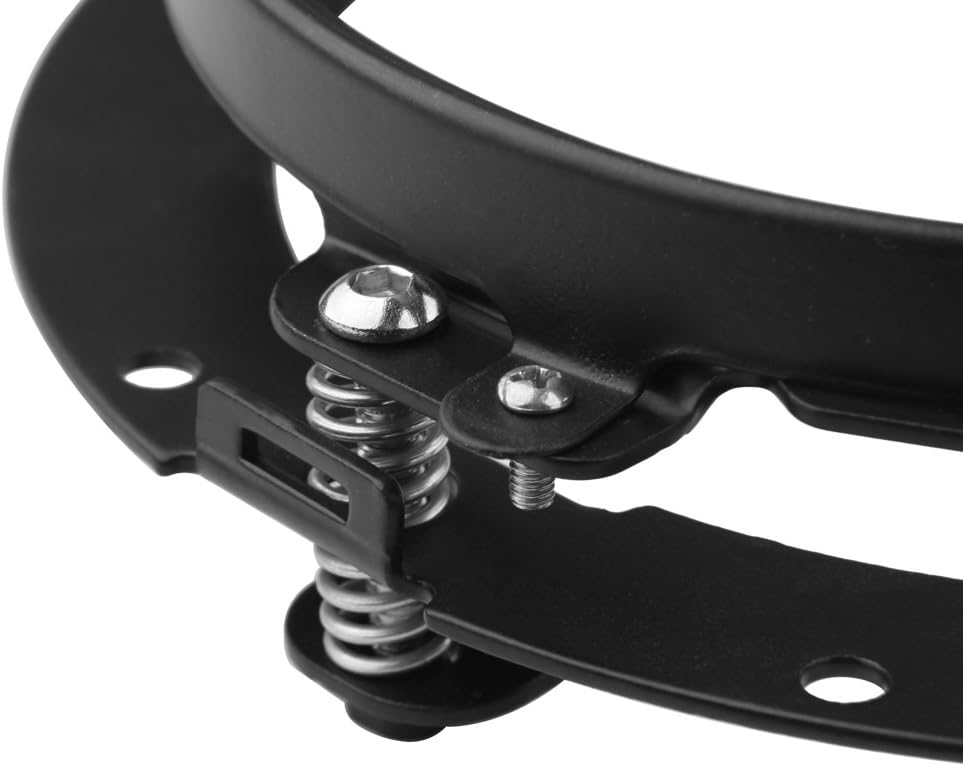 SUNPIE 7 inch Head light Black Compatible with H_arley Street Glide/Tri/Electra Glide, Compatible with Road King Softail Deluxe Heritage with Mount Bracket