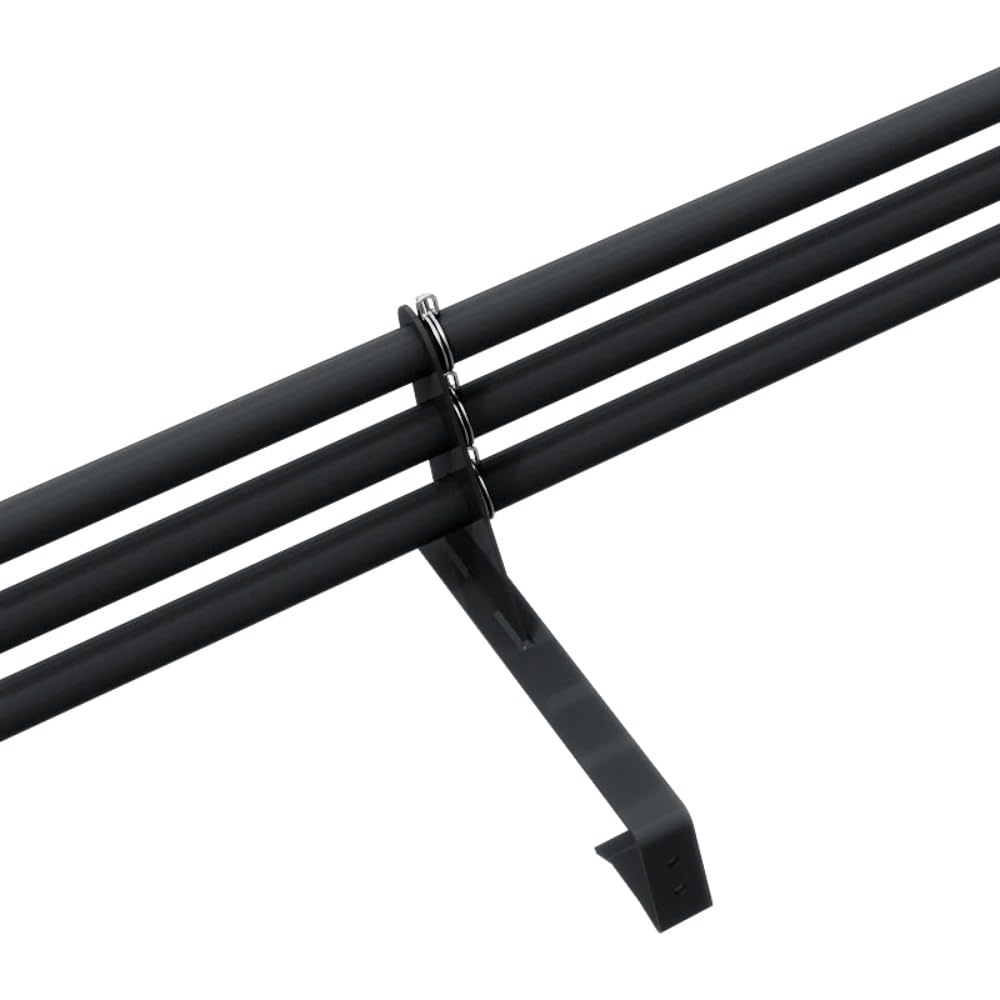 Parotec PARE-NEIGE Kit Tubulaire Complet 2,0 m (200 cm) - Pour toits en tuiles (céramique/béton) – pare-neige/système antineige - 3 tubes, 5 supports - 10 couleurs - RAL 7016 Anthracite