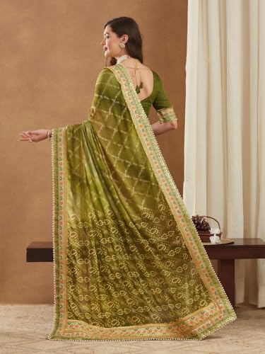 Image of Women's Banarasi Silk With Jacquard Print Saree With Blouse