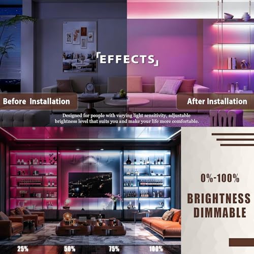 Image of Pink White LED Strips Light Kit for Bedroom Decor, 10 FT LED Lights Strip, 24V Dual Tunable Rope Light with Dimming & Color Temperature Adjustment for Living Room, Mirror, Home Lighting