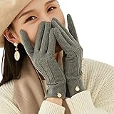 [PIROXIS] 手袋 レディース 防寒手袋 秋冬【上質なドラロン素材・装着感重視】【2本指出し設計・タッチパネル操作楽々】防寒・保温・防風 防寒グローブ軽量 レディース 冬手袋 クリスマスギフト 通勤 通学 女性 (グレー)