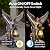 St Michael The Archangel Solar Outdoor Garden Decor Statues–12 in Miguel Arcangel Statue Solar Outdoor Sculptures for Outside Yard Patio Balcony Front Lawn Decor