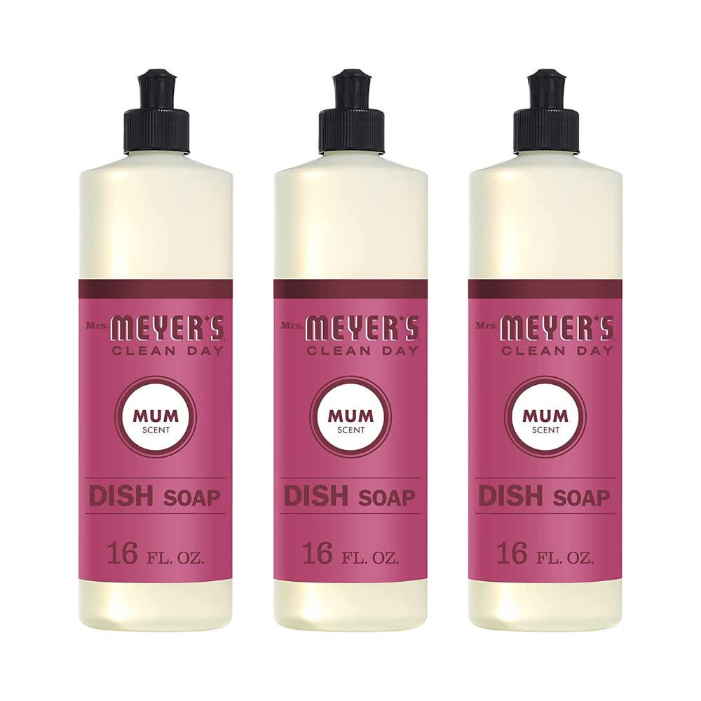 Mrs MEYERS Clean Day Liquid Dish Soap Mum 16 Fl Oz Pack of 3