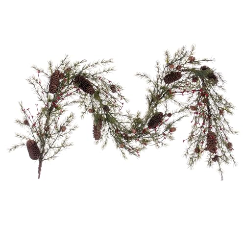 Vickerman 5' Green Artificial Leaf Garland.