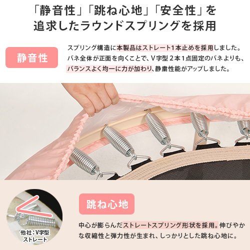 Amazon | [室内用] トランポリン 96cm 8本脚 静音 折りたたみ式