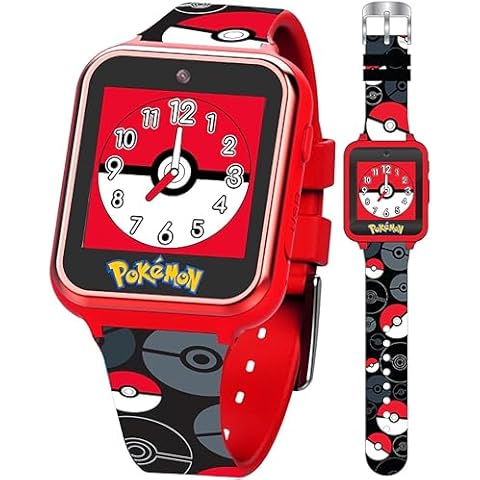 Accutime Pokemon Pokeball Touchscreen Kids Smart Watch - Red Interactive Educational Toy Watch with Camera, Alarm, Calculator for Boys & Girls - POK4230AZ Cover