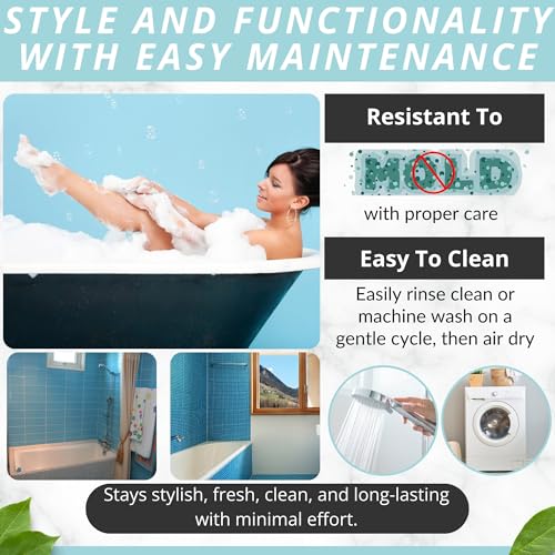 Image of ENKOSI Polyvinyl Chloride Bath Mat - Large Non Slip Bathtub & Shower Mat - Extra Long 40 X 16 Inch Bathroom Mats for Tub Nonslip Anti Slip Bathmats (40X16 Aqua 1-Pack)