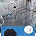 BRIAN & DANY Pet Dog Playpen, Clear Acrylic Puppy Dog Play Pen Indoor, Portable Small Animal Transparent Fence Panels for Rabbit, Kitten, Bunny, Cat, 28 X 20 Inch