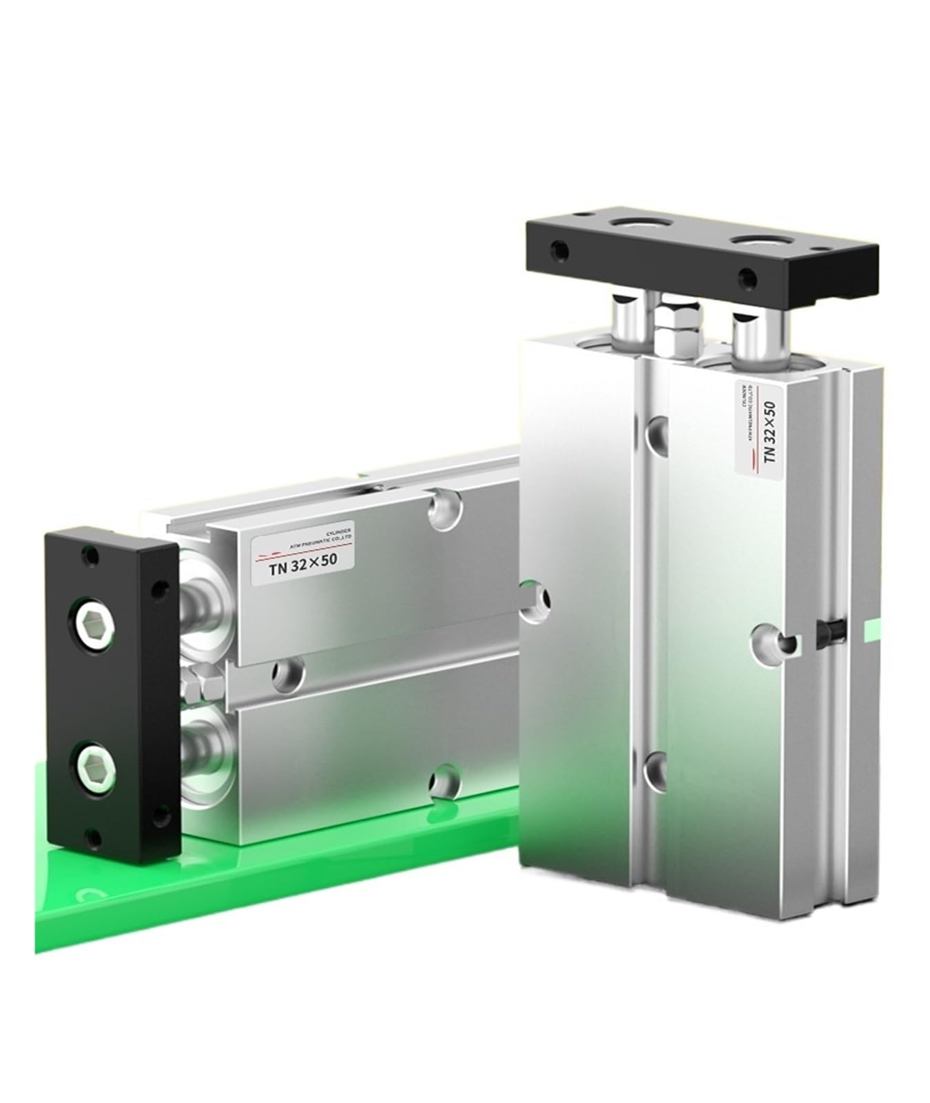 Vérin pneumatique double TN à double tige filetée 25x500-S pour automatisme industriel