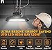 UFO LED High Bay Light 200W 6 Pack, High Bay LED Light 30,000LM (150LM/W) 1-10V Dimmable, 5' Cable with Plug, Hanging Hook, Safe Rope, ETL Listed High Bay Light for Factory Warehouse Workshop