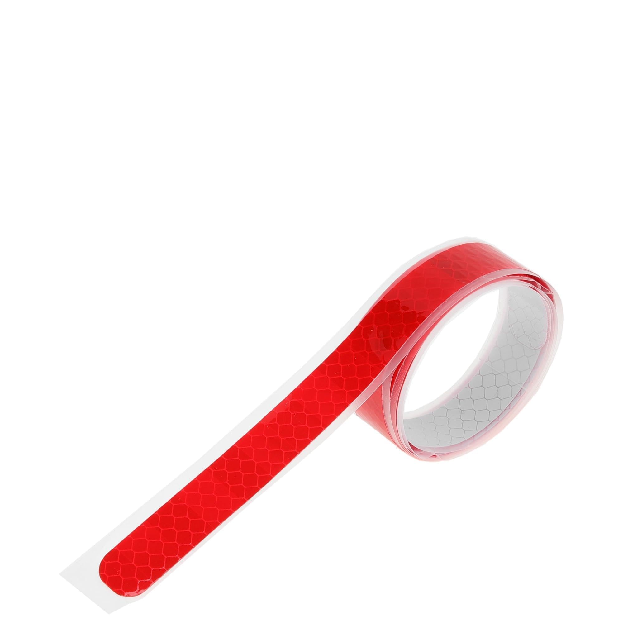 Autocollant réfléchissant longue bande diamant rouge fluo haut de gamme