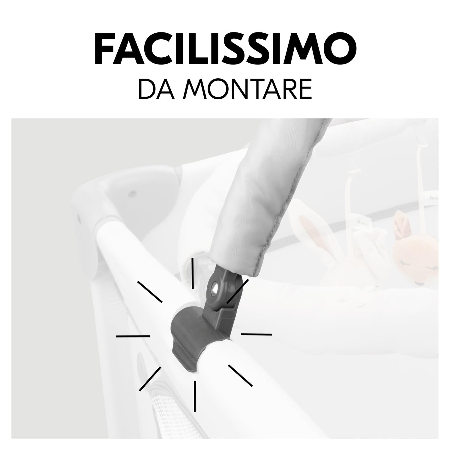 hauck Arco Giochi Neonato Per Lettino Da Viaggio con Base di Appoggio Fino a 60 cm - Giostrina Culla Neonato Per Attività Motoria con Sonaglio - Ideale a Casa e Fuori - Da 0 Mesi, Pieghevole - Foresta