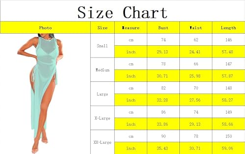 Women's Sexy Sheer Mesh Cover Up Beach Dress High Split Drawstring Swimsuit Bikini Cover Ups - Image 4