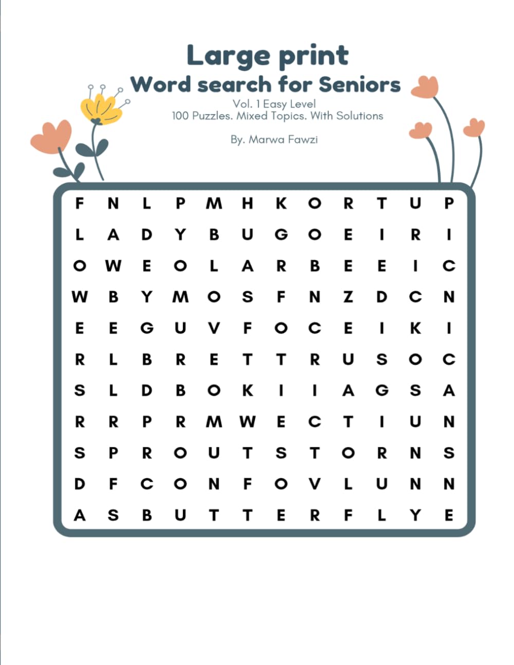 Large Print Word Search For Seniors: Vol. 1 Easy Level