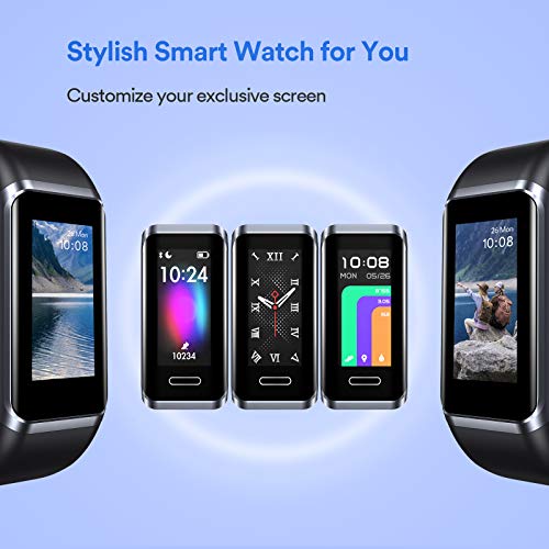 LETSCOM Fitness Tracker, Activity Tracker with Heart Rate Monitor & Blood Oxygen Saturation, Calorie Step Counter, Alexa Built-in, 5ATM Waterproof, Smart Fitness Pedometer Watch for Women Men