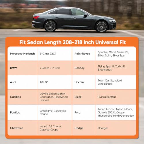 Image of NEVERLAND Car Cover Waterproof All Weather for Sedan Length up to 218 inch