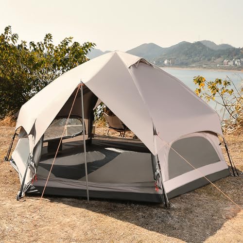 Instant Camping Family Tents, 6-8 Person Waterproof Easy Quick Setup Dome Family Tents for Camping, Lightweight Double Layer Flysheet Can Be Used As Pop Up Sun Shade Vision