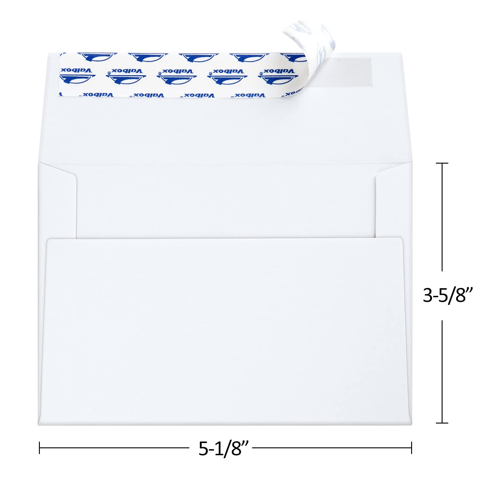 ValBox 100 Stück Einladungsumschläge selbstklebend weiß Kraftpapier Umschläge für Karten, Fotos, Einladungen, Hochzeiten, Babypartys, Geburtstage, Ankündigungen, RSVP A1 (3.5 x 5 Inches) weiß
