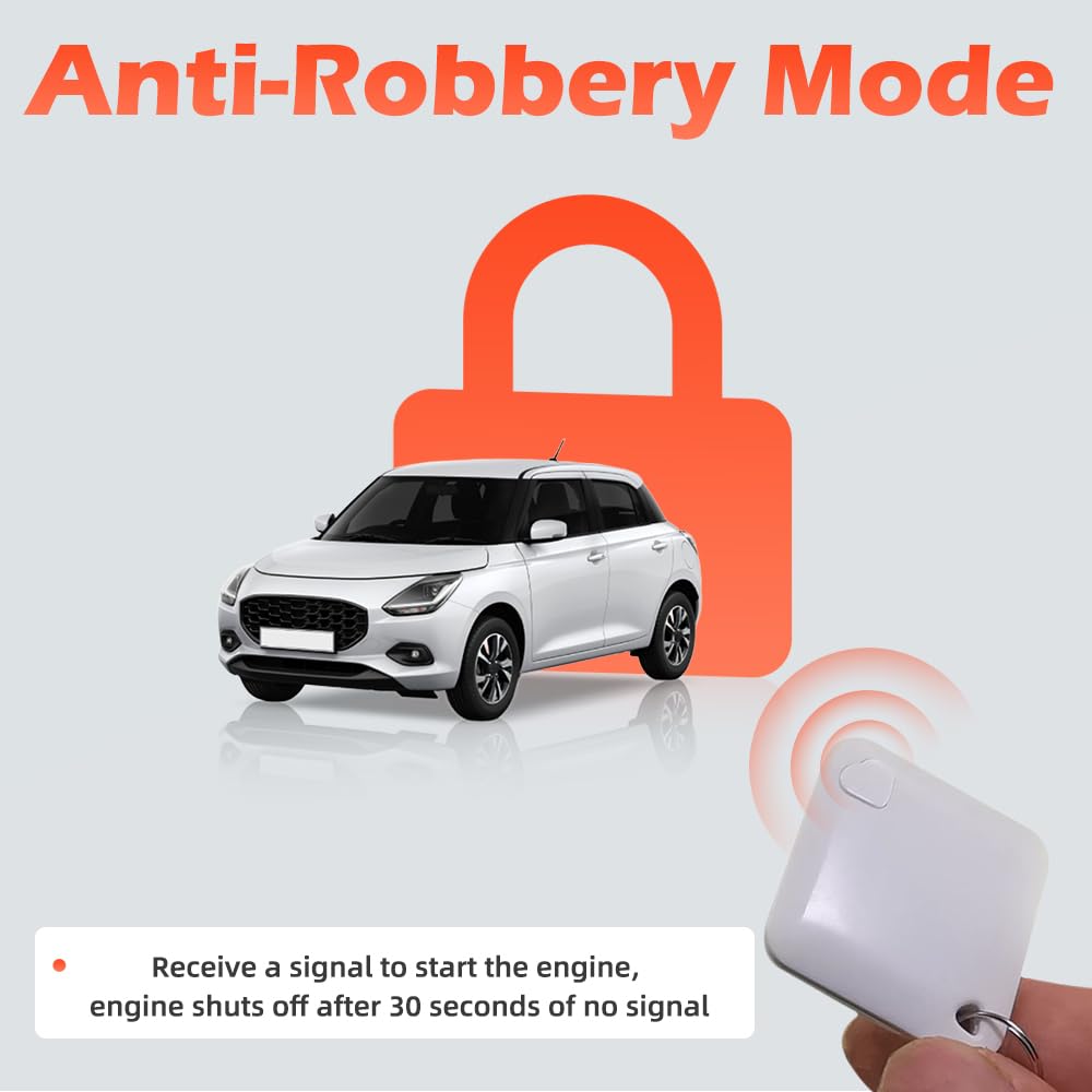 Sistema immobilizzatore per auto Kacepar M506 Fusibile pompa olio Sistema antirapina intelligente Nero Compatibile con veicoli a benzina da 12 V CC Motociclette M506