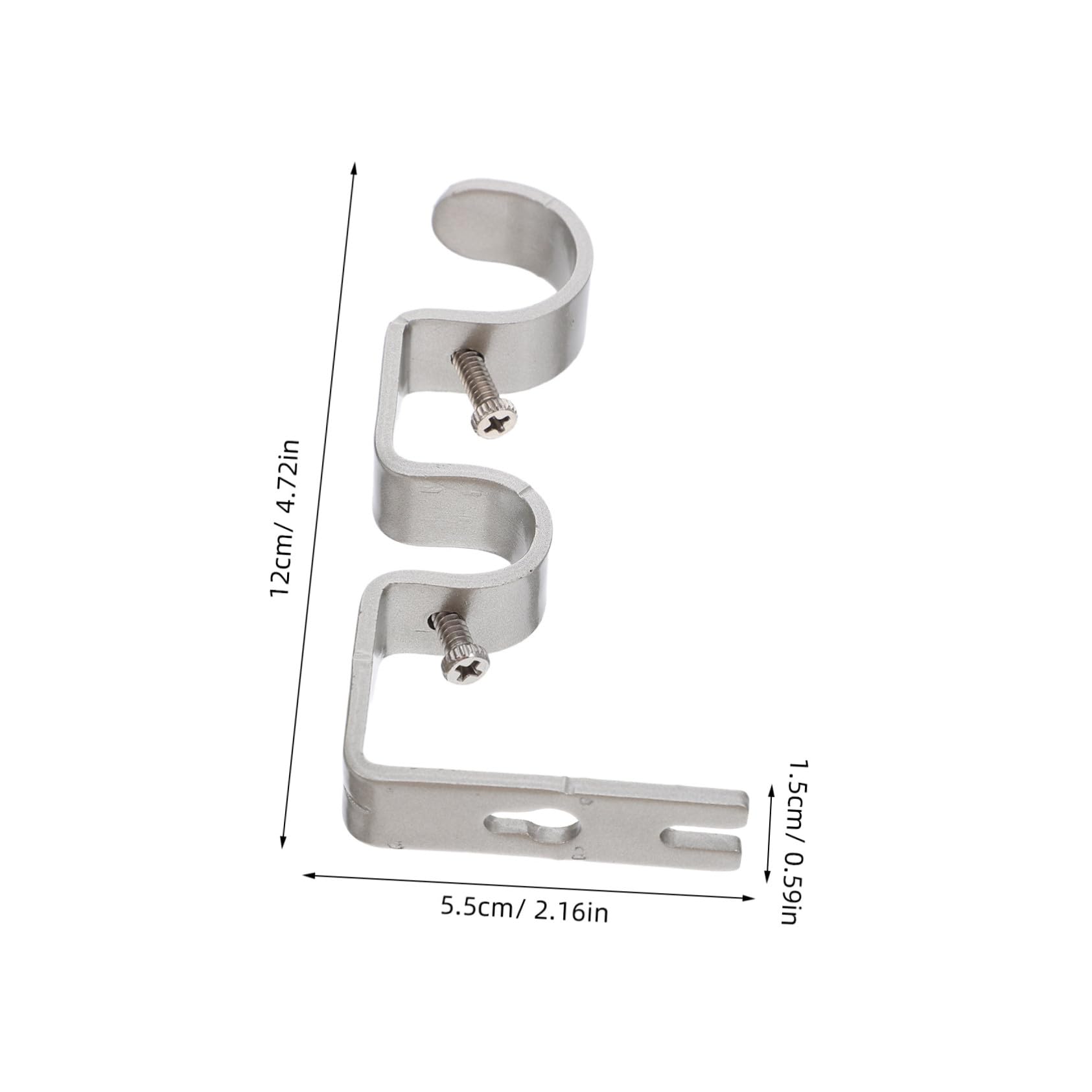 6 Pcs Supports de Tringle à Rideaux Doubles en Fer Robustes Compatible Stores Romains et Rideaux D'ameublement pour Salon, Chambre à Coucher Cuisine
