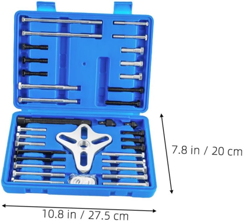 46Pcs Harmonic Balancer Puller Kit Durable Automotive Steering Wheel Puller Tool for Quick Removal Installation Essential for Suvs Prevents Damage to Components