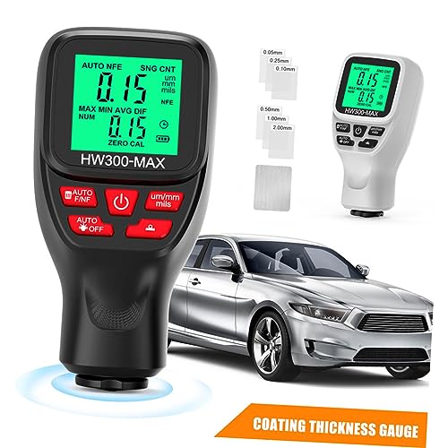 Medidor digital de espesor de recubrimiento para automóvil, con pantalla LCD retroiluminada y diseño portátil para evaluación precisa miniatura 3