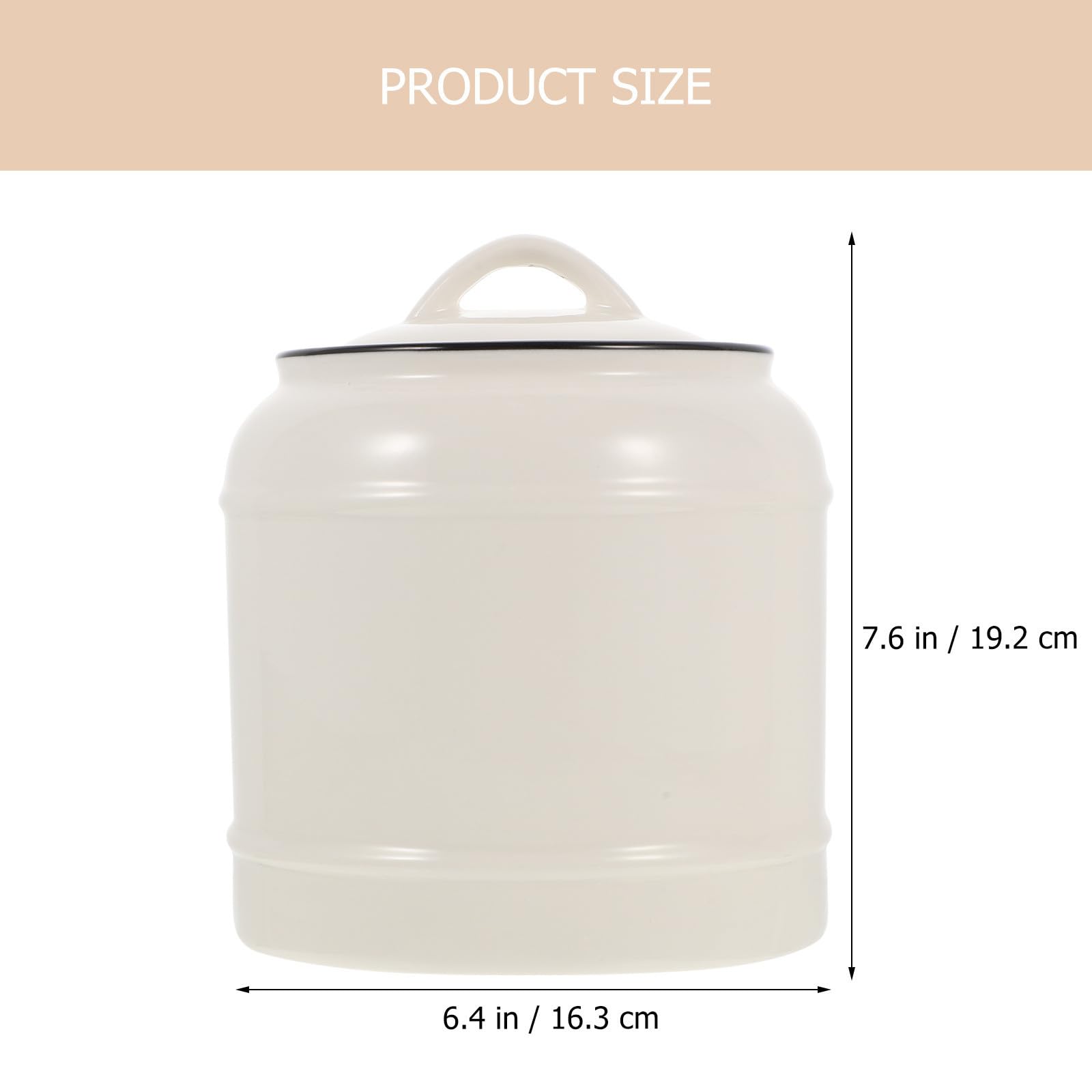Keramikdose mit Deckel 2200ml Vorratsbehälter Weiß Glatte Oberfläche Luftdicht für Teeaufbewahrung und Küchenorganisation