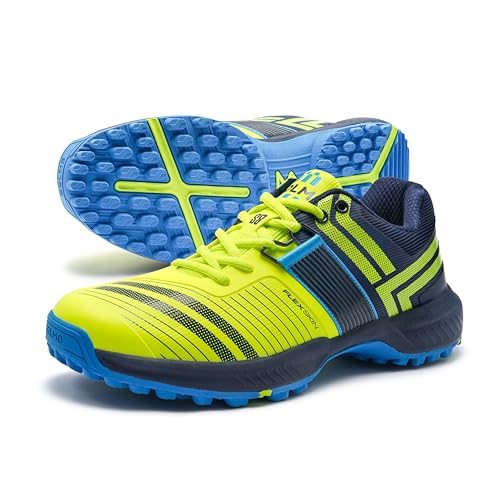 Image of SOLM8 S8 Cricket Shoes with Rubber Spikes - Performance Cleats for Men on Outdoor Turf /Grass, Featuring Wide Toe, Speed-Fit Lacing and New Gel Cushioned Insole