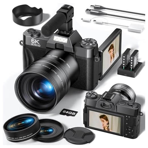 6K 64MP Digital Vlogging Camera Kit