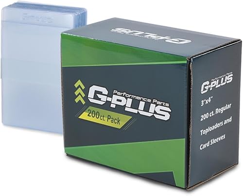 G-PLUS 200 fundas para tarjetas de 3 x 4 pulgadas, protectores de béisbol, soporte de plástico duro para juegos de fútbol, fundas de intercambio de