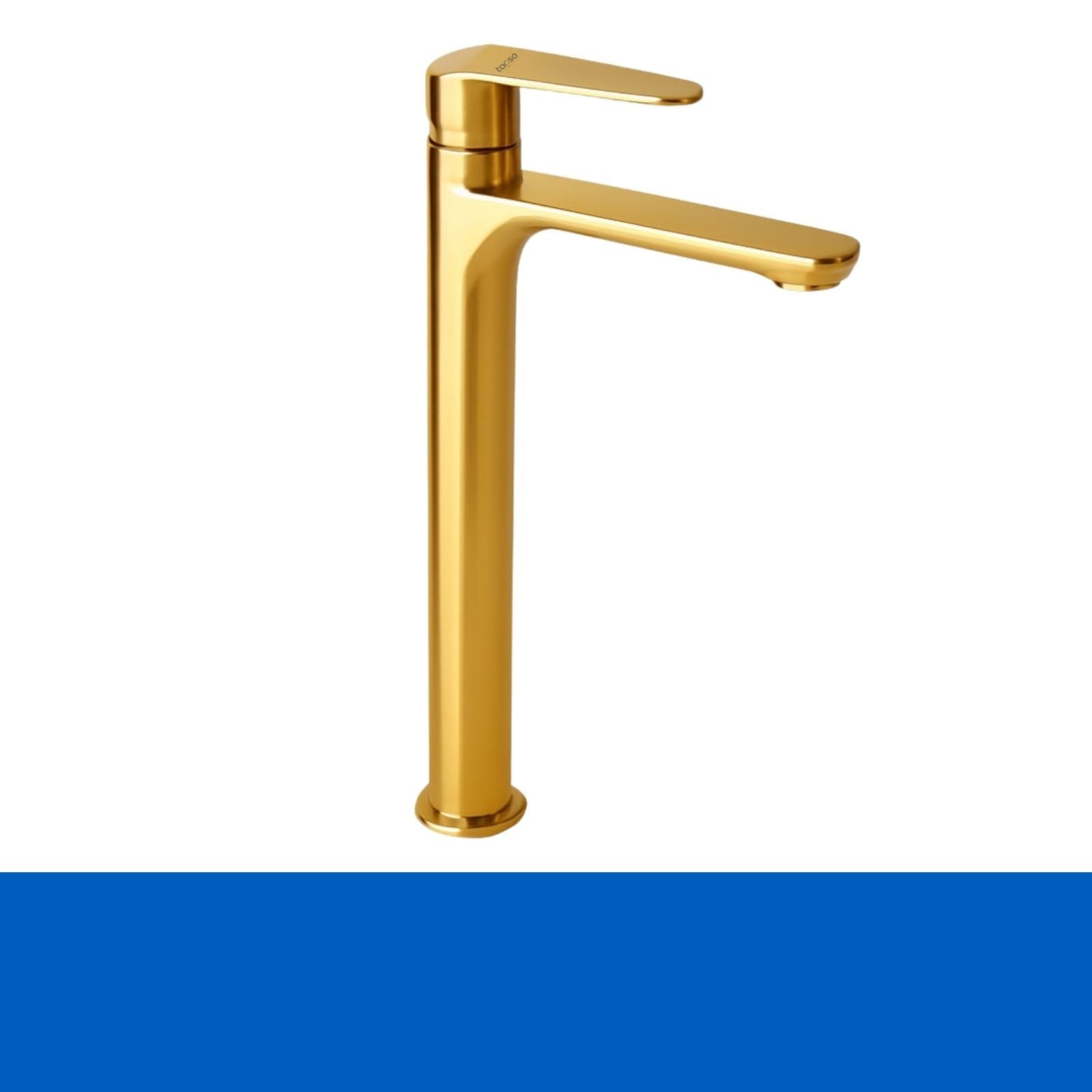 Tapsa Kubix Series Rose Gold PVD Coated Tall Pillar Cock Tap/Basin Tap with Long Spout & 12 Inch Tall Body Tall Boy Extended Pillar Tap Faucet-image-32