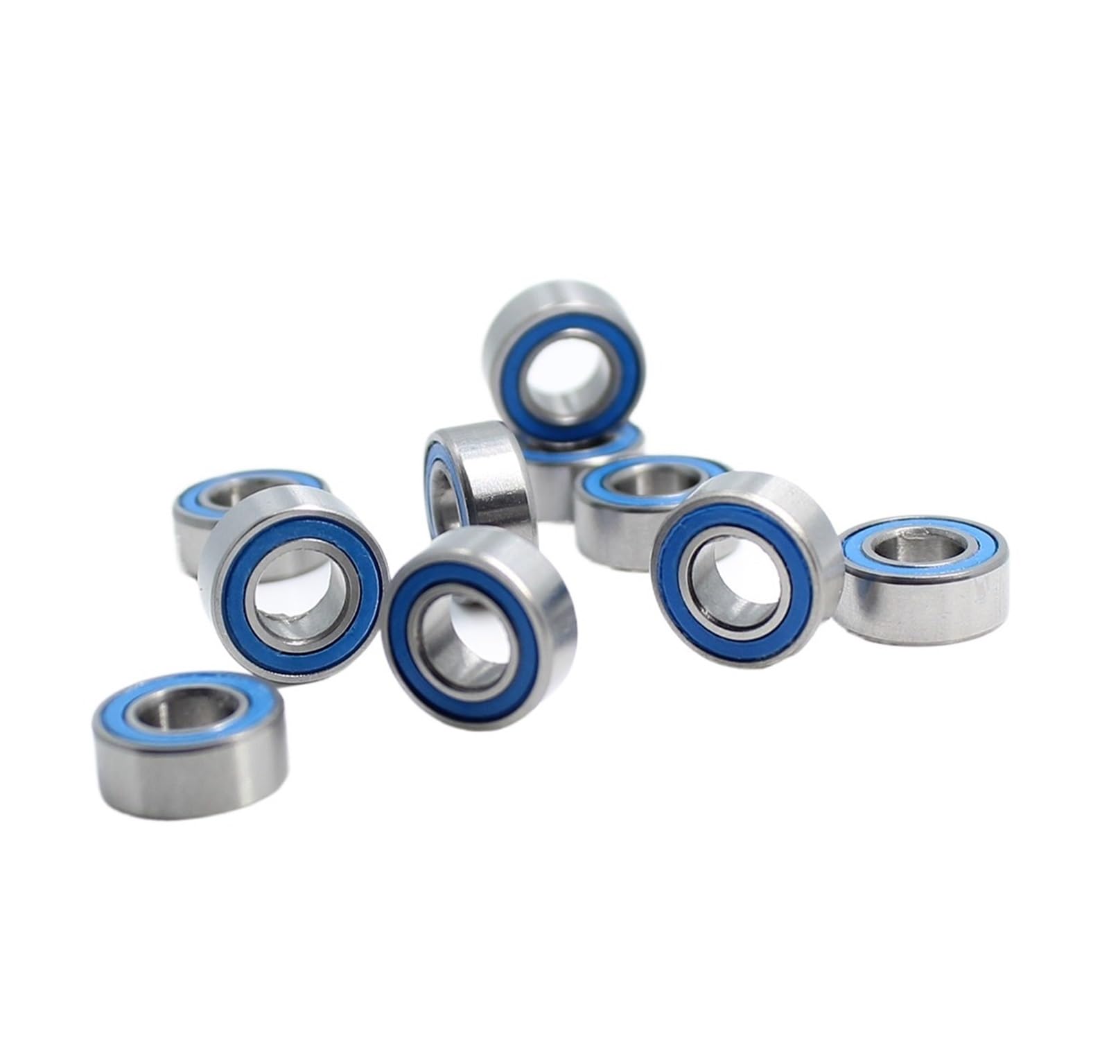 HYUJNAFZR Bimetal Seal Shield Micro deep Groove Bearing 10pcs MR105-2RS 5 * 10 * 4mm ABEC-3 Miniature Ball Bearings with Blue Sealed