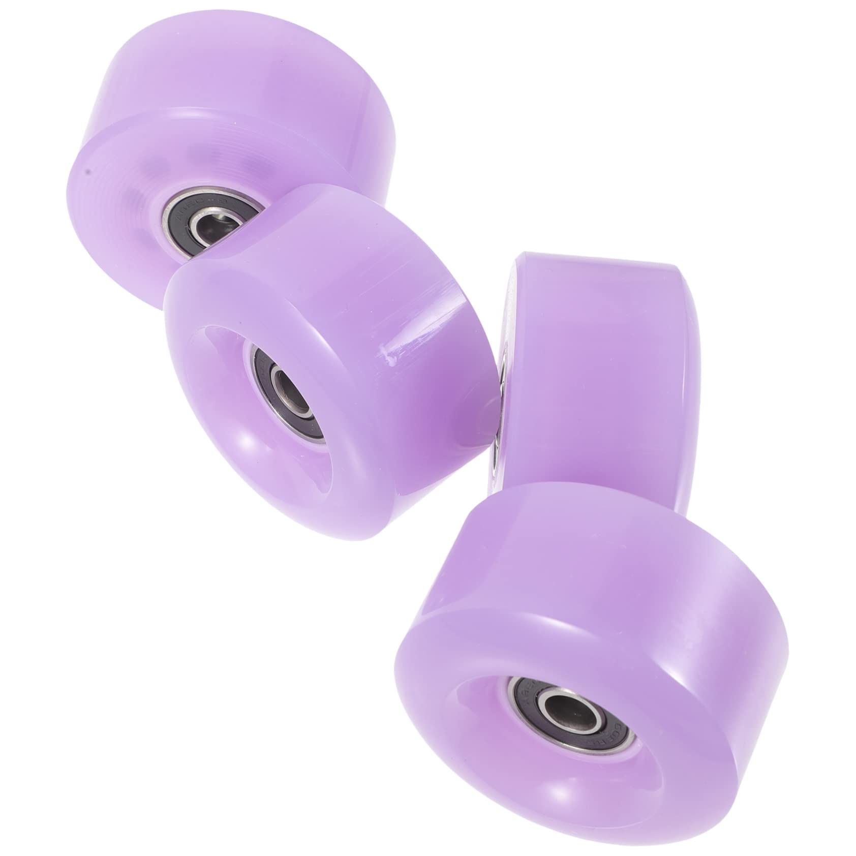 VICASKY 4Pcs Roller Skate Wheels PU for Outdoor Skating High Wear Resistance Replacement for Quad Skates Suitable for Rough Surfaces