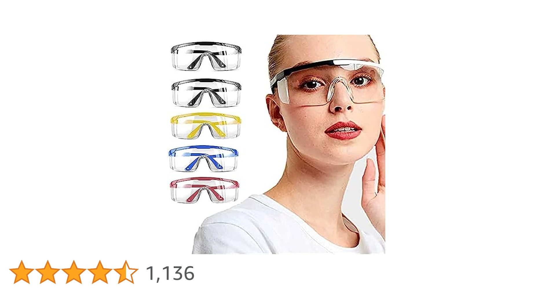 作業用安全メガネ 5個セット、バラ売りも可 Amazon.co.jp: 保護メガネ 作業用 安全ゴーグル 眼鏡着用可 防曇