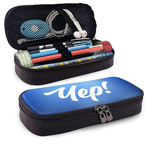 IUBBKI Yep Estuche de cuero para lápices Estuche de cosméticos de viaje...