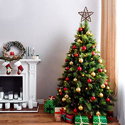Estrella de Navidad de ratán artesanal YARNOW para una decoración elegante y natural 6