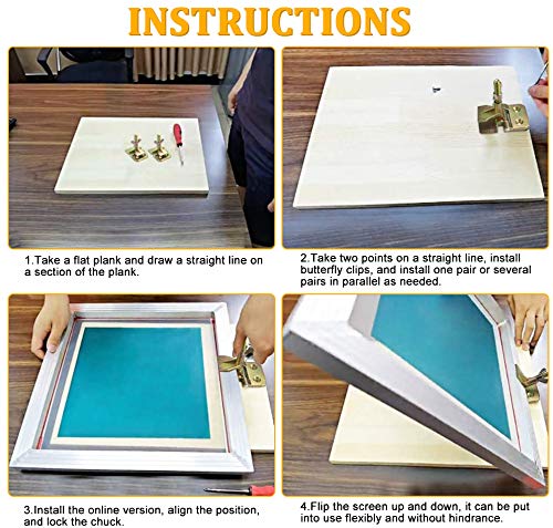 Serigrafia Cerniera Morsetto Metallo Farfalla Set