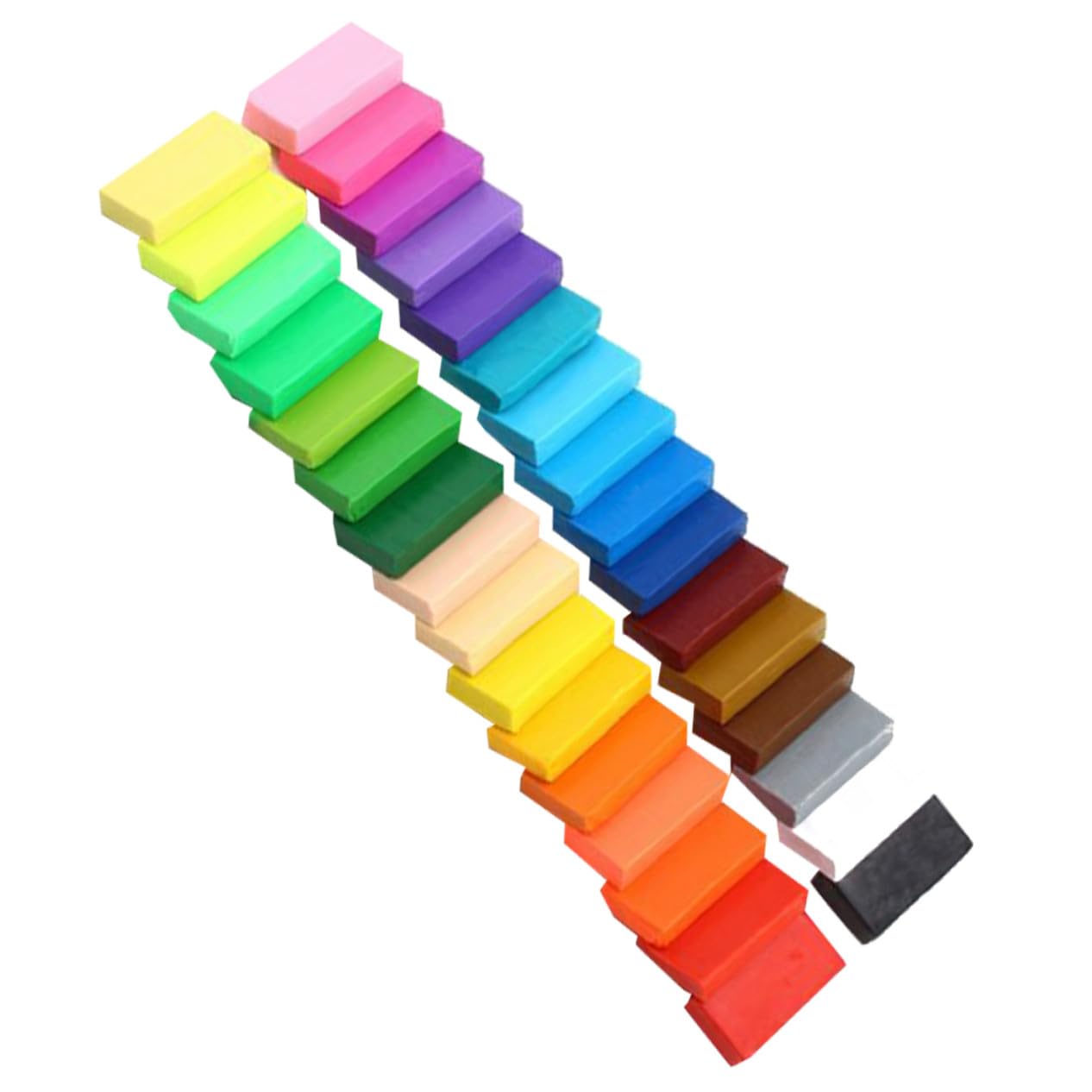 Ensemble D'argile Polymère 32 Couleurs 5 Outils en Pvc pour Arts et Artisanat, Jouet Éducatif Créatif pour Garçon et Filles et Activités de Modelage Couleur Aléatoire
