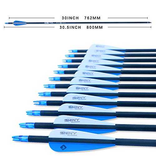 Image of TIGER ARCHERY 30 inch Carbon Arrows for Compound Recurve Bow Hunting Target
