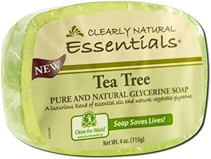 Clearly Natural Essentials Pure Glycerin Soap Bar, Tea Tree, 4 Ounce image 3