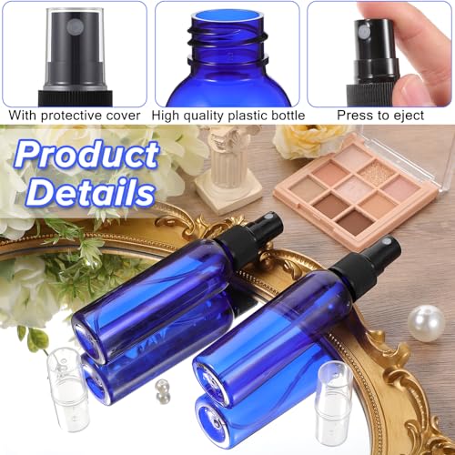 50 Pack 2 Oz Plastic Spray Bottles Reusable Mini Travel Size Perfume Refillable Mist Sprayer Empty Spritz Bottle for Household Use Essential Oil Cleaning3