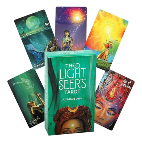 Image of PATPAT 78Pcs Tarot Cards Deck The Light Seer's Tarot Card Beautiful Illustration Guiding Cards for Self Discovering, Personal Reflection, Divination, Gift for Meditation Enthusiast