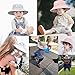 Asufegucd 2Pcs Parent-Child Sun Hat,Smile Face UPF 50+ Toddler Bucket Hat for Mother&Baby Boys Girls Beach Hat (9 Months, 24 Months) White