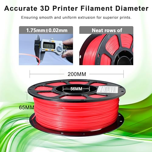Image of iBOSS 3D Printer Filament, Temperature Color Change PLA+ Filament 1.75mm, Neatly Wound 3D Printing Filament, Dimensional Accuracy + /-0.02mm, Fit for Most FDM 3D Printers, 1KG Spool. (Red to White)