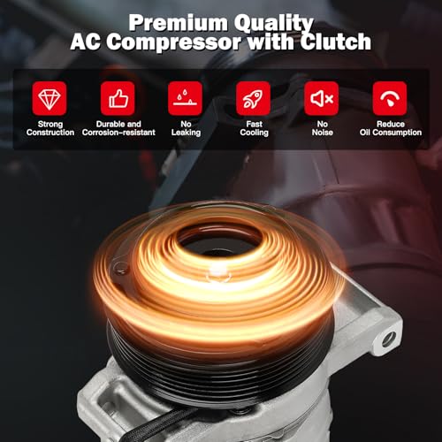 Image of cciyu Air Conditioning Compressor for Cadillac CTS 2.8L 3.6L 2004-2007
