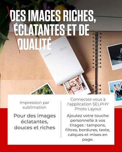 Canon SELPHY Imprimante photo couleur portable sans fil SQUARE QX10 - vue 4