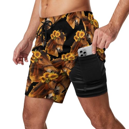 Pantalones cortos de playa ligeros que evitan rozaduras para hombre con cordón 2