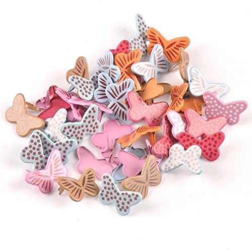 MURUI zs 20PCs mixed Butterfly Brads Scrapbooking Embellishment Fastener Brads Metal Crafts For Diy handmade Decoration 20x13mm YC712
