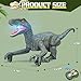 J Rootage Remote Control Dinosaur, Realistic Dinosaur Toys for Kids 3-5, 2.4GHZ, Walking,Rechargeable, 3D Eyes, 3 Sound Effects, Demo Function, Jurassic Toys for Christmas, Kids 3+