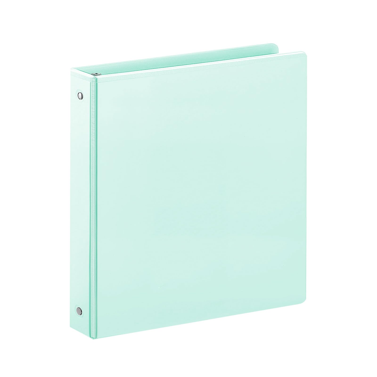 SUIN 1 Inch 3 Ring Binder, Clear 1'' View Presentation Binders with 2 Pockets, Fits 8.5 x 11 Letter Size, Durable Polypropylene, Non-Stick &amp; PVC-Free for School, Office &amp; Home (Pastel Green)